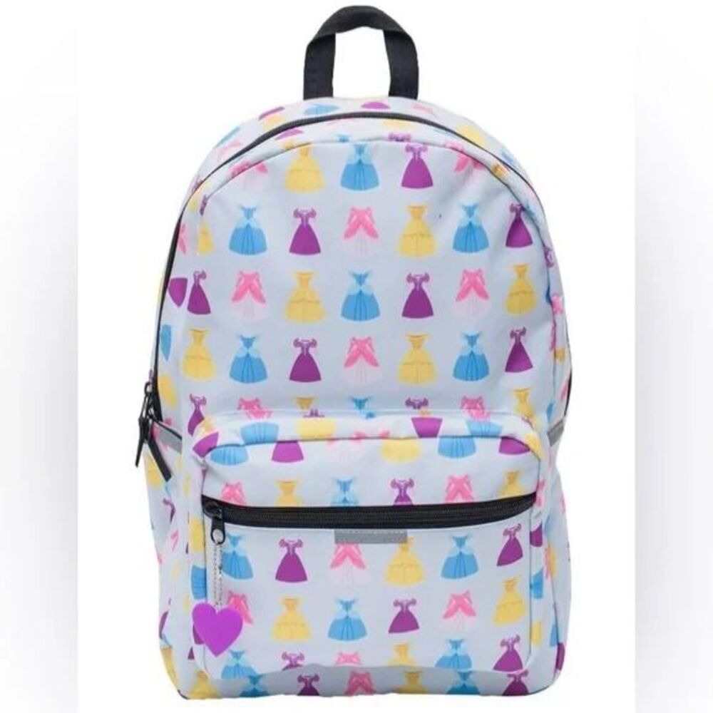 Disney Princess Ballroom Gown Dresses 18"  Backpack Book Bag
